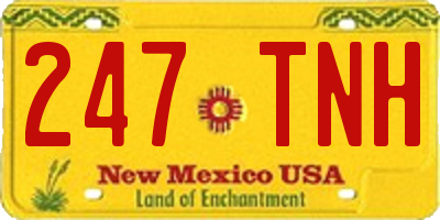 NM license plate 247TNH