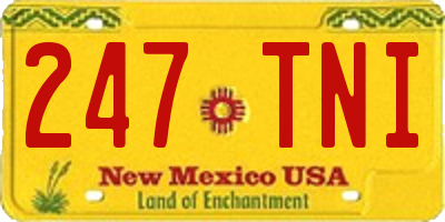 NM license plate 247TNI