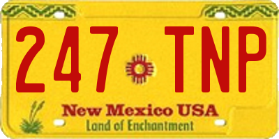 NM license plate 247TNP