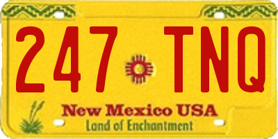 NM license plate 247TNQ