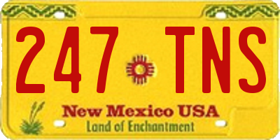 NM license plate 247TNS