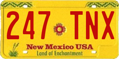 NM license plate 247TNX