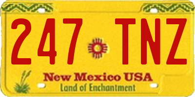 NM license plate 247TNZ