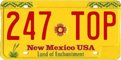 NM license plate 247TOP