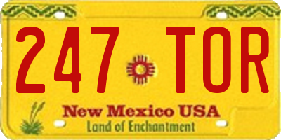 NM license plate 247TOR