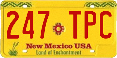 NM license plate 247TPC