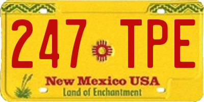 NM license plate 247TPE