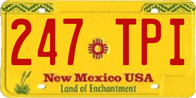 NM license plate 247TPI