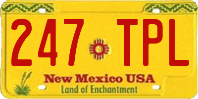NM license plate 247TPL