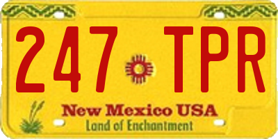 NM license plate 247TPR