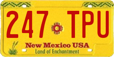 NM license plate 247TPU