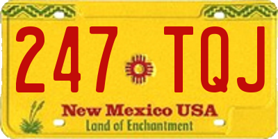 NM license plate 247TQJ