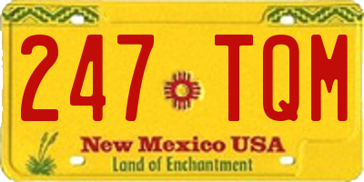 NM license plate 247TQM