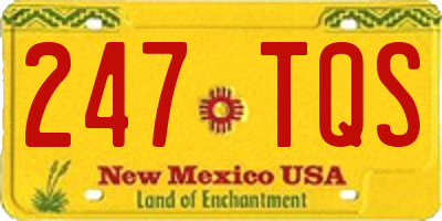 NM license plate 247TQS