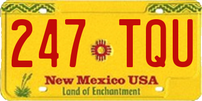 NM license plate 247TQU
