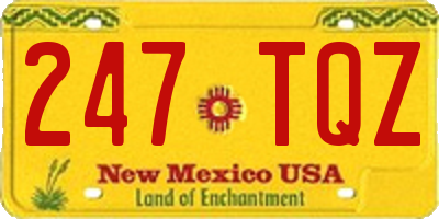 NM license plate 247TQZ