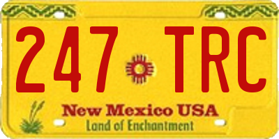 NM license plate 247TRC