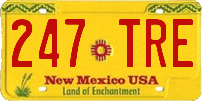 NM license plate 247TRE