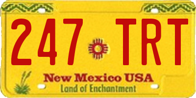 NM license plate 247TRT