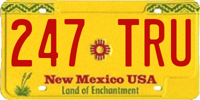 NM license plate 247TRU