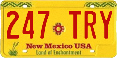 NM license plate 247TRY