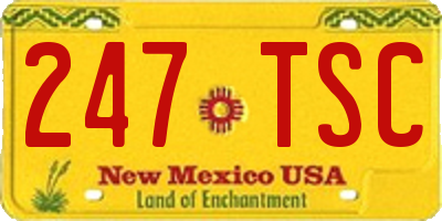 NM license plate 247TSC
