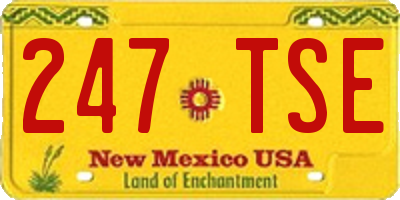 NM license plate 247TSE