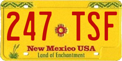NM license plate 247TSF