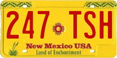 NM license plate 247TSH