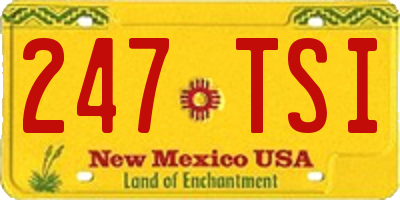 NM license plate 247TSI