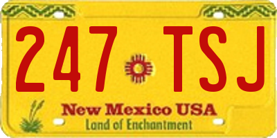 NM license plate 247TSJ