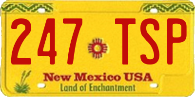 NM license plate 247TSP