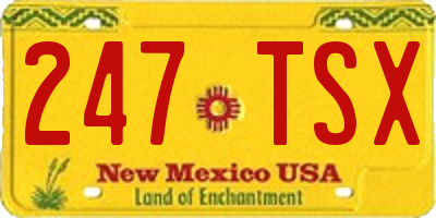 NM license plate 247TSX