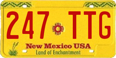 NM license plate 247TTG