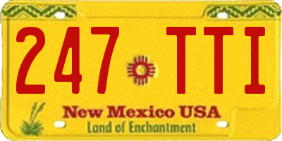 NM license plate 247TTI