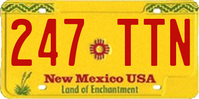 NM license plate 247TTN