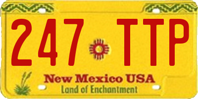 NM license plate 247TTP