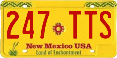 NM license plate 247TTS