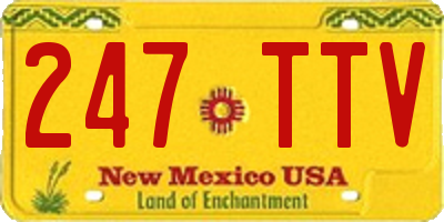 NM license plate 247TTV