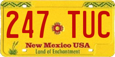 NM license plate 247TUC