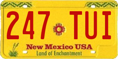 NM license plate 247TUI