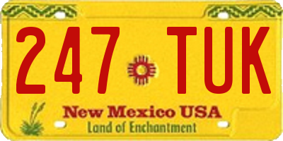 NM license plate 247TUK