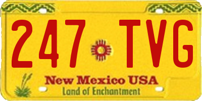 NM license plate 247TVG