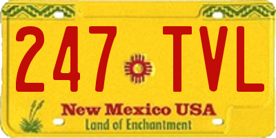 NM license plate 247TVL