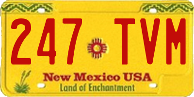 NM license plate 247TVM