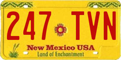 NM license plate 247TVN