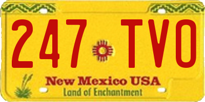 NM license plate 247TVO