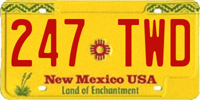 NM license plate 247TWD