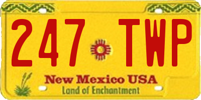 NM license plate 247TWP