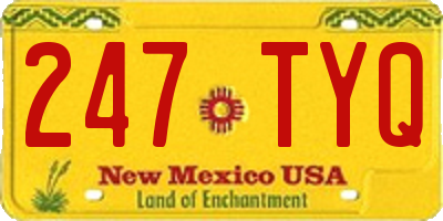 NM license plate 247TYQ